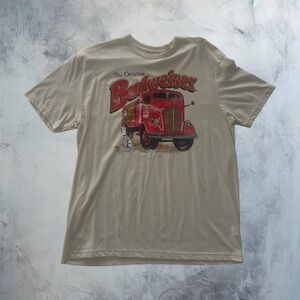 Budweiser Beige Graphic T-Shirt